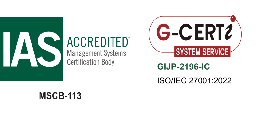 IAS認定 マネジメントシステム認証機関（MSCB-113）／Epigenetic AI株式会社はG-CERTIにてISO/IEC 27001:2022認証を取得（認証番号 GIJP-2196-IC）
